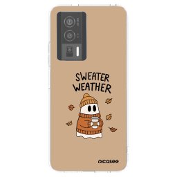 Átlátszó szilikon tok az alábbi mobiltelefonokra Xiaomi Poco F5 Pro 5G - Sweater ghost