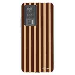 Átlátszó szilikon tok az alábbi mobiltelefonokra Xiaomi Poco F5 Pro 5G - Brown lines