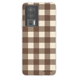 Átlátszó szilikon tok az alábbi mobiltelefonokra Xiaomi Poco F5 Pro 5G - Brown grid