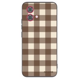 Fekete szilikon tok az alábbi mobiltelefonokra Motorola Moto G84 5G - Brown grid