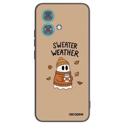 Fekete szilikon tok az alábbi mobiltelefonokra Motorola Edge 40 Neo - Sweater ghost