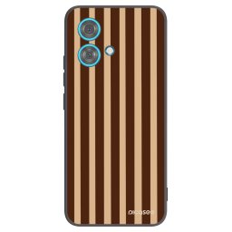 Fekete szilikon tok az alábbi mobiltelefonokra Motorola Edge 40 Neo - Brown lines