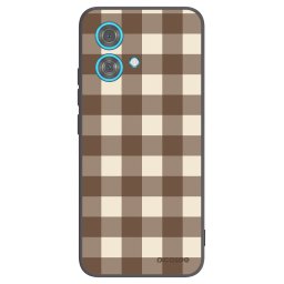 Fekete szilikon tok az alábbi mobiltelefonokra Motorola Edge 40 Neo - Brown grid