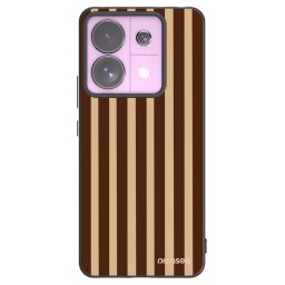 Fekete szilikon tok az alábbi mobiltelefonokra Xiaomi Redmi Note 13 Pro 5G - Brown lines