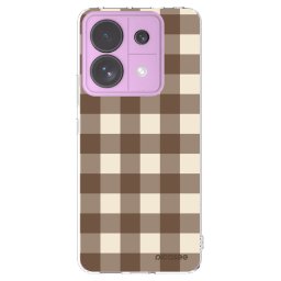Átlátszó szilikon tok az alábbi mobiltelefonokra Xiaomi Redmi Note 13 Pro 5G - Brown grid