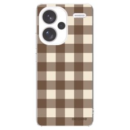 Átlátszó szilikon tok az alábbi mobiltelefonokra Xiaomi Redmi Note 13 Pro+ 5G - Brown grid