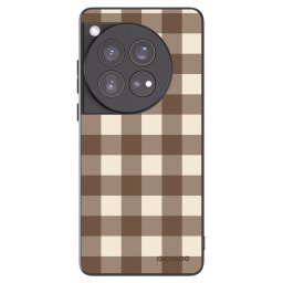Fekete szilikon tok az alábbi mobiltelefonokra OnePlus 12 5G - Brown grid