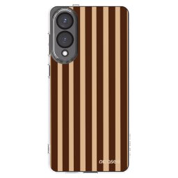 Átlátszó szilikon tok az alábbi mobiltelefonokra Samsung Galaxy S25 Edge 5G - Brown lines