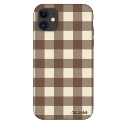 Fashion Case Apple iPhone 11 - Brown grid