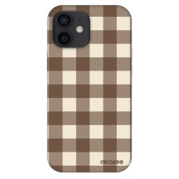 Fashion Case Apple iPhone 12 mini - Brown grid
