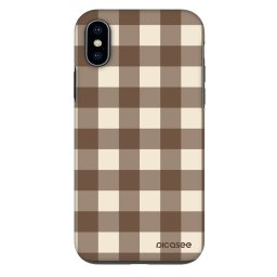Fashion Case Apple iPhone X/XS - Brown grid