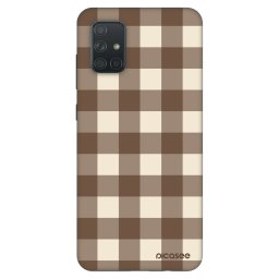 Fashion Case Samsung Galaxy A71 A715F - Brown grid