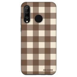Fashion Case Huawei P30 Lite - Brown grid