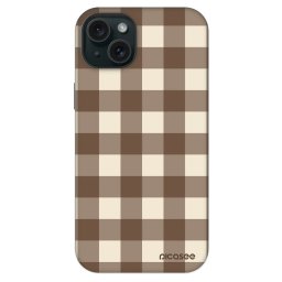 Fashion Case MagSafe Apple iPhone 14 Plus - Brown grid