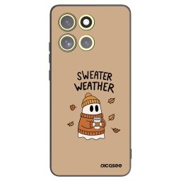 Fekete szilikon tok az alábbi mobiltelefonokra Motorola Moto G86 Power 5G - Sweater ghost