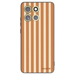 Fekete szilikon tok az alábbi mobiltelefonokra Motorola Moto G86 Power 5G - Orange lines