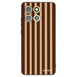 Fekete szilikon tok az alábbi mobiltelefonokra Motorola Moto G86 Power 5G - Brown lines