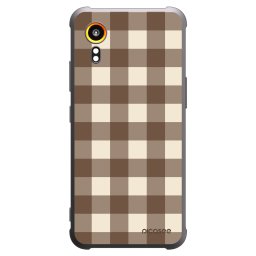 Fekete szilikon tok az alábbi mobiltelefonokra Samsung Galaxy XCover 7 - Brown grid