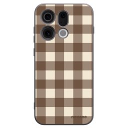 Fekete szilikon tok az alábbi mobiltelefonokra OPPO Find X9 - Brown grid