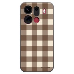 Fekete szilikon tok az alábbi mobiltelefonokra OPPO Find X9 Pro - Brown grid
