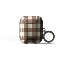Obal pro Apple AirPods 1 - Brown grid