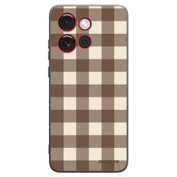 Fekete szilikon tok az alábbi mobiltelefonokra Motorola Edge 60 Neo 5G - Brown grid