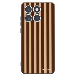 Fekete szilikon tok az alábbi mobiltelefonokra Motorola Edge 70 Fusion - Brown lines