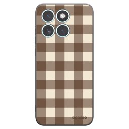 Fekete szilikon tok az alábbi mobiltelefonokra Motorola Edge 70 Fusion - Brown grid