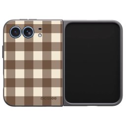 Fekete szilikon tok az alábbi mobiltelefonokra Apple iPhone Duo - Brown grid