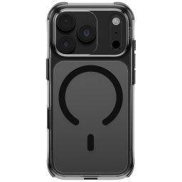 Uniq Lifepro Xtreme Magclick Apple iPhone 18 Pro Max / 17 Pro Max tok párnázott sarkakkal, MagSafe, átlátszó-fekete