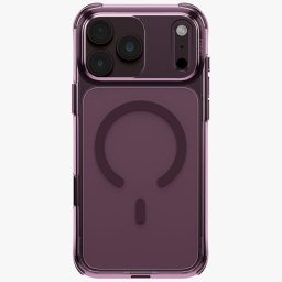 Uniq Lifepro Xtreme Magclick Apple iPhone 18 Pro / 17 Pro tok párnázott sarkakkal, MagSafe, átlátszó-lila