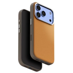 Uniq Lyden DS Magclick Apple iPhone 18 Pro Max / 17 Pro Max tok, MagSafe, műbőr, barna
