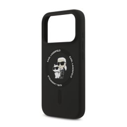 KARL LAGERFELD LIQUID SILICONE KARL AND CHOUPETTE MAGSAFE szilikon telefonvédő (ütésállóság, MagSafe) FEKETE Apple iPhone 17 Pro Max
