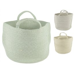 Tárolókosár fogantyúkkal COTTON HAVEN 35x35 cm - több színben Termék színe: Růžovohnědá