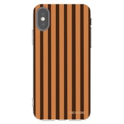 Átlátszó szilikon tok az alábbi mobiltelefonokra Apple iPhone X/XS - Caramel lines