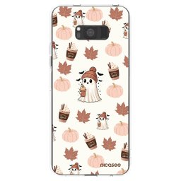 Átlátszó szilikon tok az alábbi mobiltelefonokra Samsung Galaxy S8 G950F - Pumpkin spice