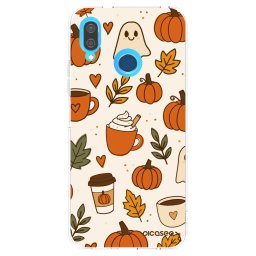 Átlátszó szilikon tok az alábbi mobiltelefonokra Huawei P20 Lite - Fall vibes