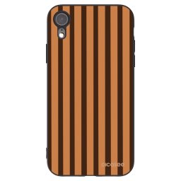 Fekete szilikon tok az alábbi mobiltelefonokra Apple iPhone XR - Caramel lines