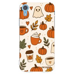 Átlátszó szilikon tok az alábbi mobiltelefonokra Apple iPhone XR - Fall vibes