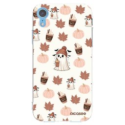 Átlátszó szilikon tok az alábbi mobiltelefonokra Apple iPhone XR - Pumpkin spice