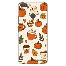 Átlátszó szilikon tok az alábbi mobiltelefonokra Huawei P Smart - Fall vibes