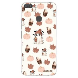 Átlátszó szilikon tok az alábbi mobiltelefonokra Huawei P Smart - Pumpkin spice