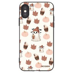 Fekete szilikon tok az alábbi mobiltelefonokra Apple iPhone X/XS - Pumpkin spice