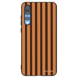Fekete szilikon tok az alábbi mobiltelefonokra Huawei P20 Pro - Caramel lines