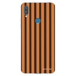 Átlátszó szilikon tok az alábbi mobiltelefonokra Huawei Y7 2019 - Caramel lines