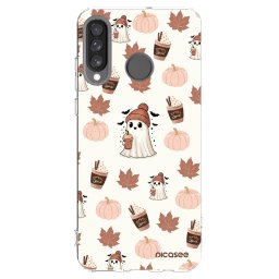 Átlátszó szilikon tok az alábbi mobiltelefonokra Huawei P30 Lite - Pumpkin spice