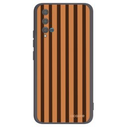 Fekete szilikon tok az alábbi mobiltelefonokra Huawei Nova 5T - Caramel lines