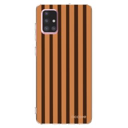 Átlátszó szilikon tok az alábbi mobiltelefonokra Samsung Galaxy A71 A715F - Caramel lines