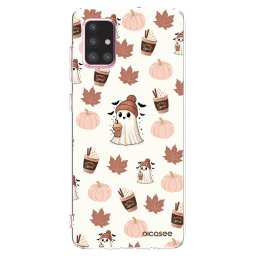 Átlátszó szilikon tok az alábbi mobiltelefonokra Samsung Galaxy A71 A715F - Pumpkin spice