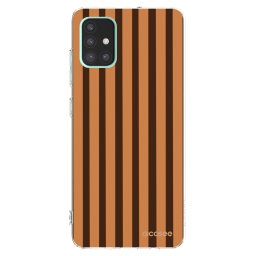 Átlátszó szilikon tok az alábbi mobiltelefonokra Samsung Galaxy A51 A515F - Caramel lines
